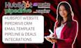 pipedrive setup, hubspot cms, email template, zapier integration, website design