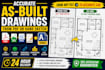 redraw as built drawings from PDF, jpg, or hand sketch into autocad