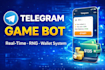 develop a real time telegram game bot with wallet system
