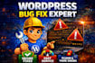fix wordpress bugs, errors, and issues professionally