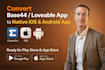convert base44 or lovable app to capacitor native ios and android app publish