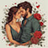draw romantic couple portrait illustration