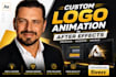 create a custom 2d logo animation and motion reveal