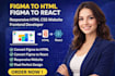 convert figma to html figma to react responsive html css website frontend dev