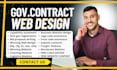 design government contract website, wix, wordpress business website bid proposal