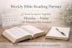 be your weekly bible reading accountability partner