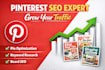 do pinterest SEO, optimize pins, boards and profile for traffic