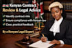 review your contracts in line with kenyan law