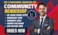 build gohighlevel membership website community client portal ghl online course