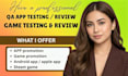 do app testing, app promotion, and app review  on  android game marketing