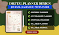 design hyperlinked planner, digital planner, printable planner for goodnote ipad