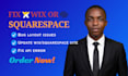 fix wix bugs layout issues update wix squarespace website and API errors