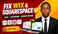 fix wix website bugs, squarespace errors, API integration and website issues