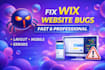 fix wix website issues, wix bug fix, wix website errors fast