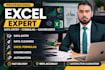 do excel data entry, data cleaning, excel formulas, and dashboard creation