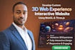 develop custom 3d web experience interactive website using webgl and threejs