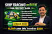 do bulk skip tracing for real estate