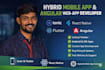 develop hybrid mobile apps in flutter, react native, ionic