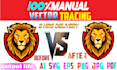 manually vector trace and convert logo to vector