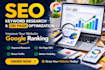 do keyword research and on page optimization