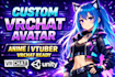 create custom vrchat avatar, anime vrchat avatar and vrchat avatar upload