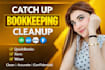 quickbooks online bookkeeping xero bank reconciliation cleanup setup