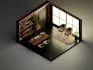 design a stunning 3d isometric room in blender