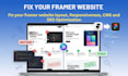 fix framer website bugs redesign framer website edit framer template framer cms