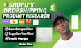 do shopify dropshipping winning product research, shopify product listing upload