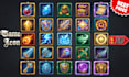 create game assets icon, skill power icon token, hand paint skill inventory icon