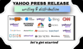 write and distribute press release, crypto pr on yahoo finance and PR networks