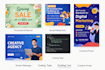 design creative posters, banners and social media graphics, programming