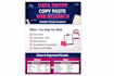 do data entry, copy paste, web research and admin tasks