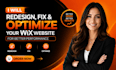 redesign, fix and optimize your wix website for better performance