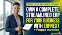 setup, implement and customize erpnext accounting, inventory, and frappe modules