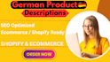 write SEO optimized german product descriptions