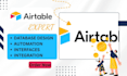 build your airtable databases ,be your airtable expert, airtable automation