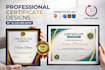 design certificate design, award certificate design,  certificate, degree design