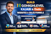 build gohighlevel website sales funnel kajabi duda clone website development