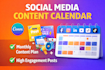 create social media content calendar and canva posts