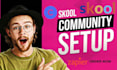 skool community setup skool mighty network kajabi online course skool setup