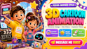 do 3d ai video, 3d pixar cartoon video for storytelling ai animation or ai movie