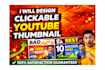design eye catching youtube thumbnail for your video