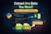 do python web scraping, data extraction and data scraping from any website