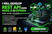 develop rest API using nodejs and express backend