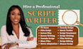script writing screenplay film script youtube script screenwriting comedy script