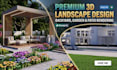 do 3d landscape design backyard garden and patio rendering