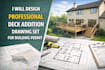 create deck addition permit drawings and construction plans