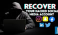 reset your socia, facebook, snapchat and instagram password