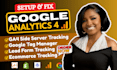 setup google analytics4, ga4 ecommerce tracking, ads conversion tracking